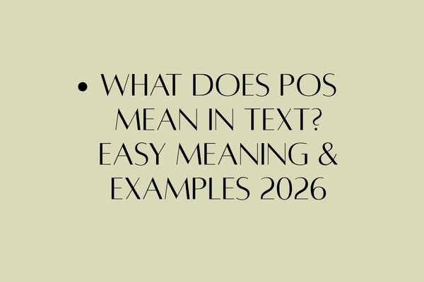 What Does POS Mean in Text? Easy Meaning & Examples 2026 what does pos mean in text